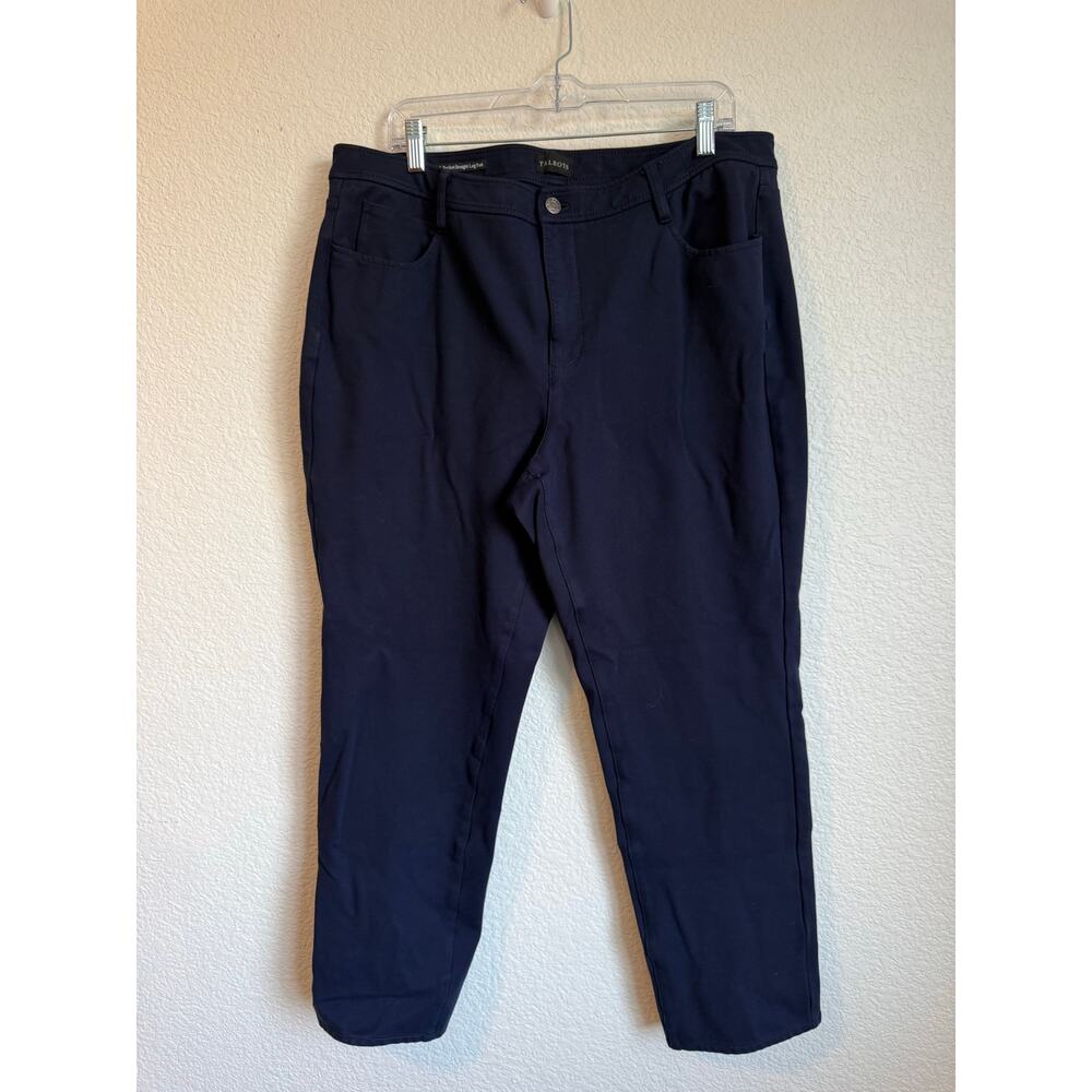 Talbots Pant 18W Navy Blue Soho 5-Pocket Straight Leg Pant